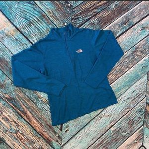 TNF Vintage Women's Teal 1/4 Zip Long Sleeve Top M